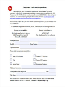 Employment Verification Form PSLF