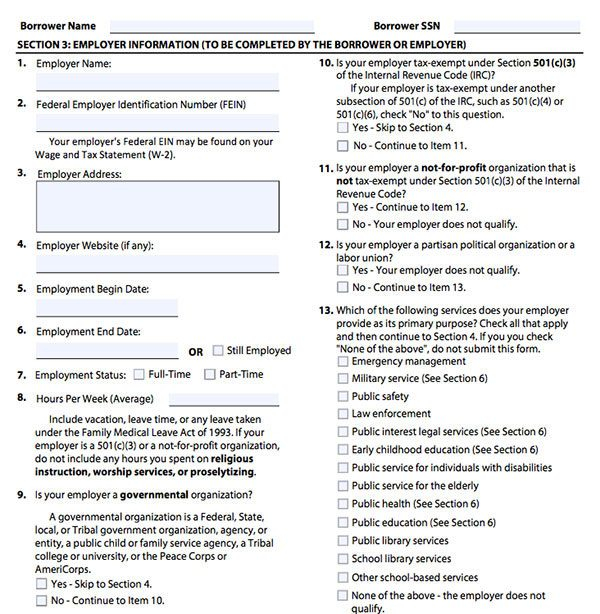 PSLF Ecf Form 2024 2024