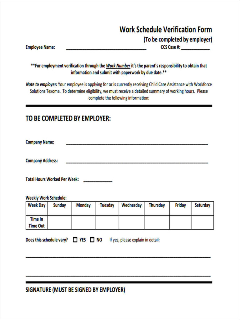 PSLF Employment Verification Form