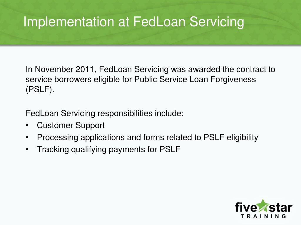 PSLF Fedloan Servicing