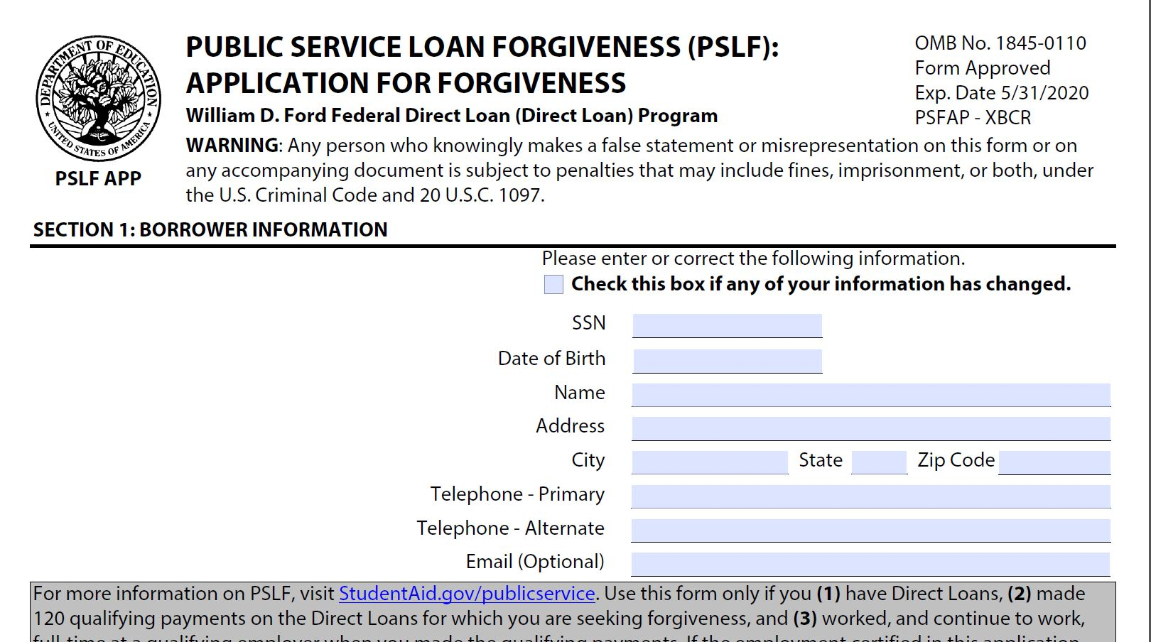 PSLF Questions